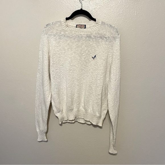 Flying Scotsman Other - Vintage Flying Scotsman White USA Cotton Sweater Embroidered Mallard Duck Small